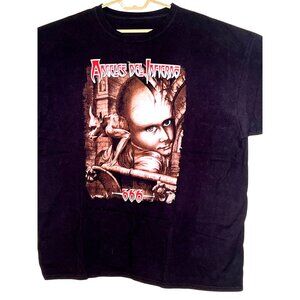 Angeles Del Infierno 666 Graphic Band T-Shirt Black Short Sleeve Unisex L